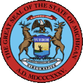 Michigan state seal.